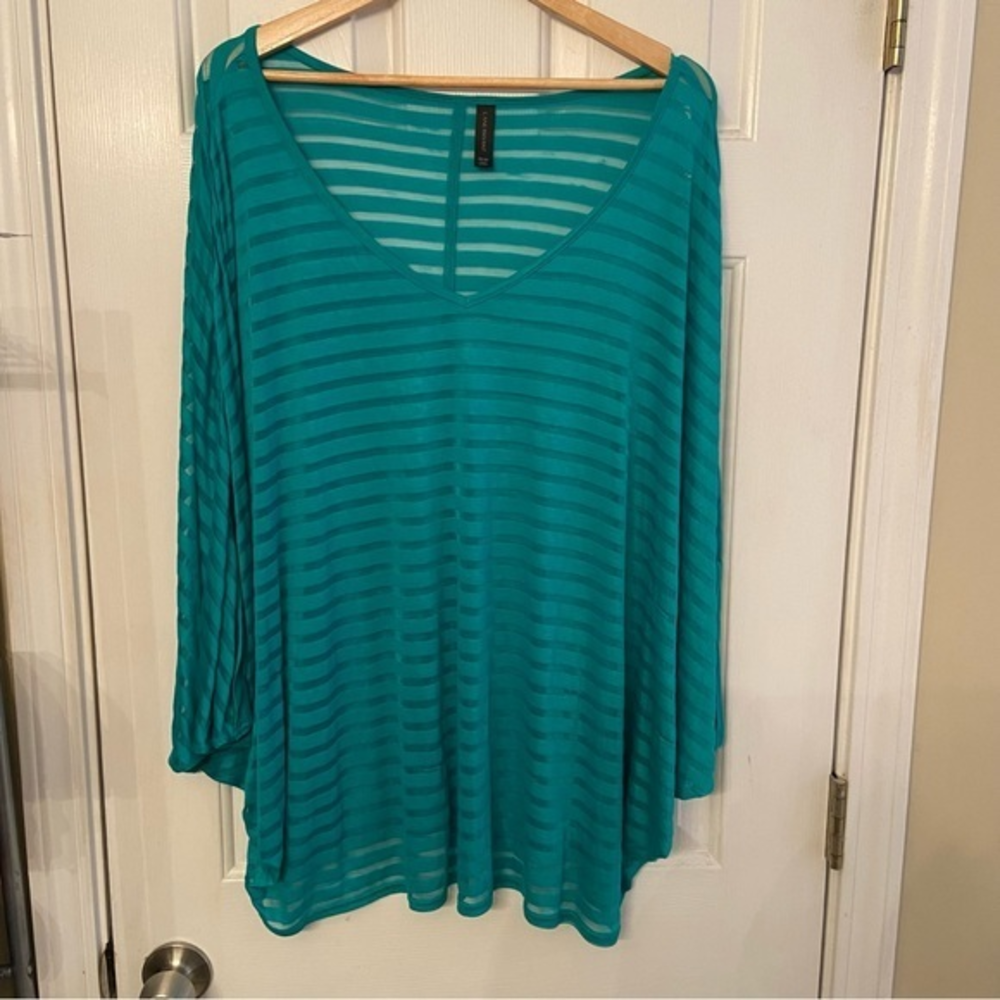 Lane Bryant‎ green sheer top Size 22/24